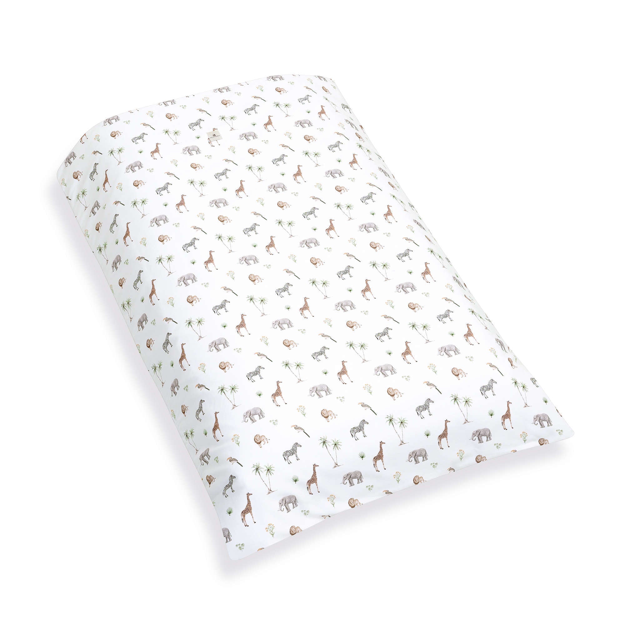 Nórdico de cuna bebé 60x120 cm en blanco con estampado de animales de jungla