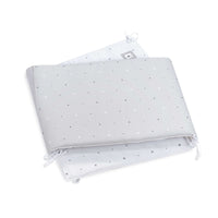 Protector cuna 60x120 cm (reversible) gris claro · Galaxy 607-114