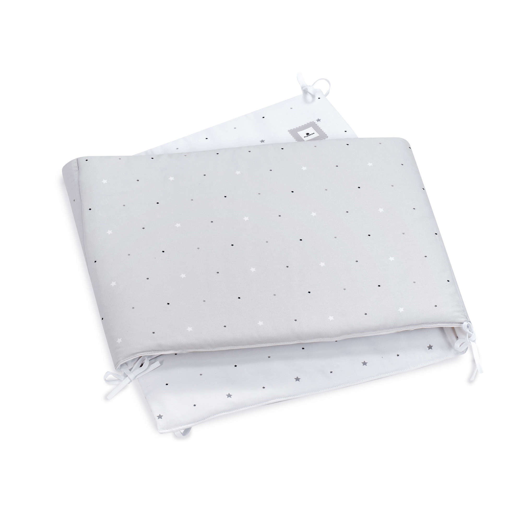 Protector cuna 60x120 cm (reversible) gris claro · Galaxy 607-114