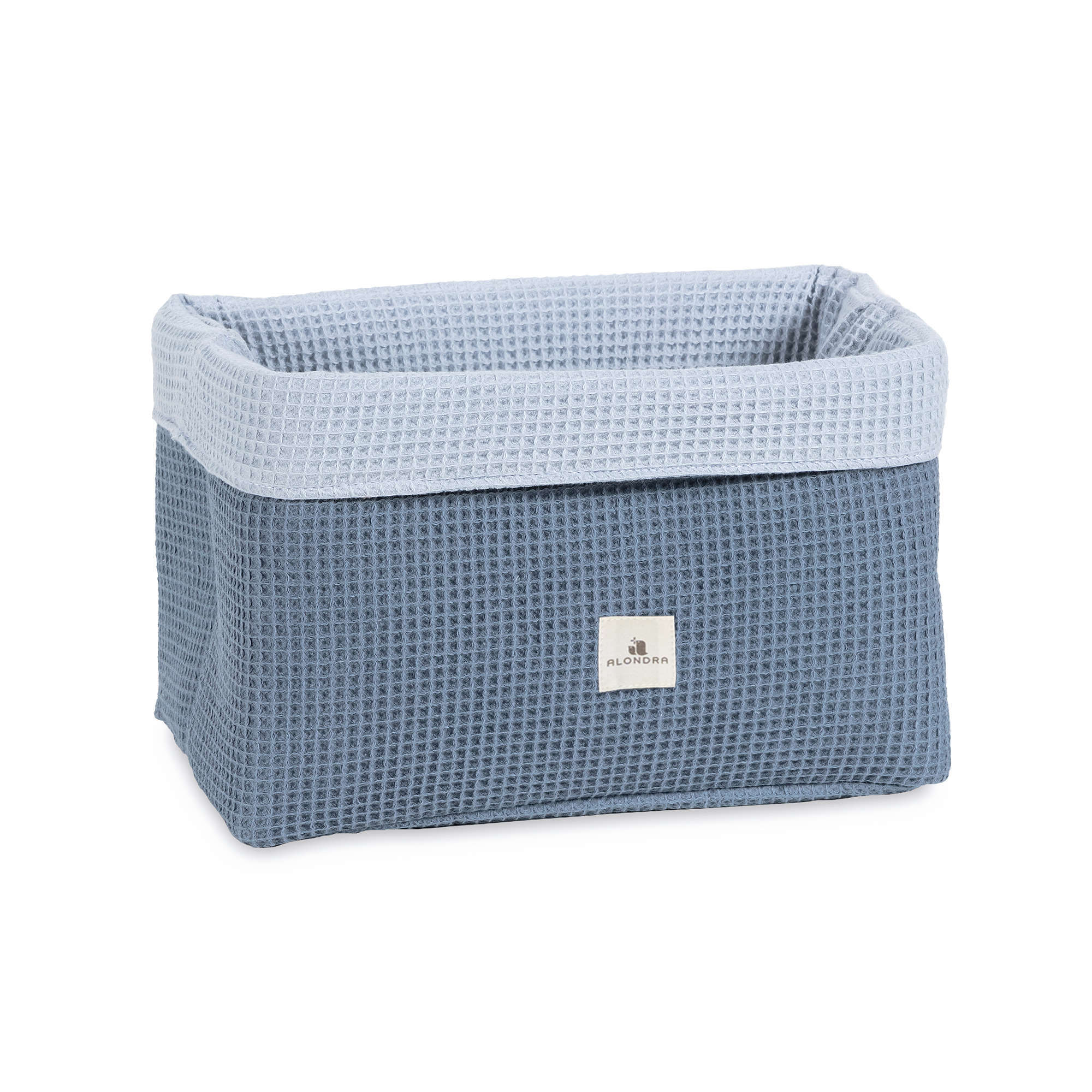 Cesta de almacenaje infantil de color azul