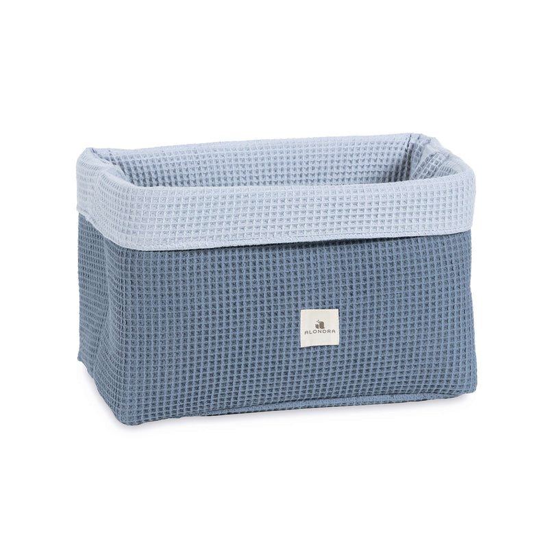 Cesta de almacenaje infantil de color azul