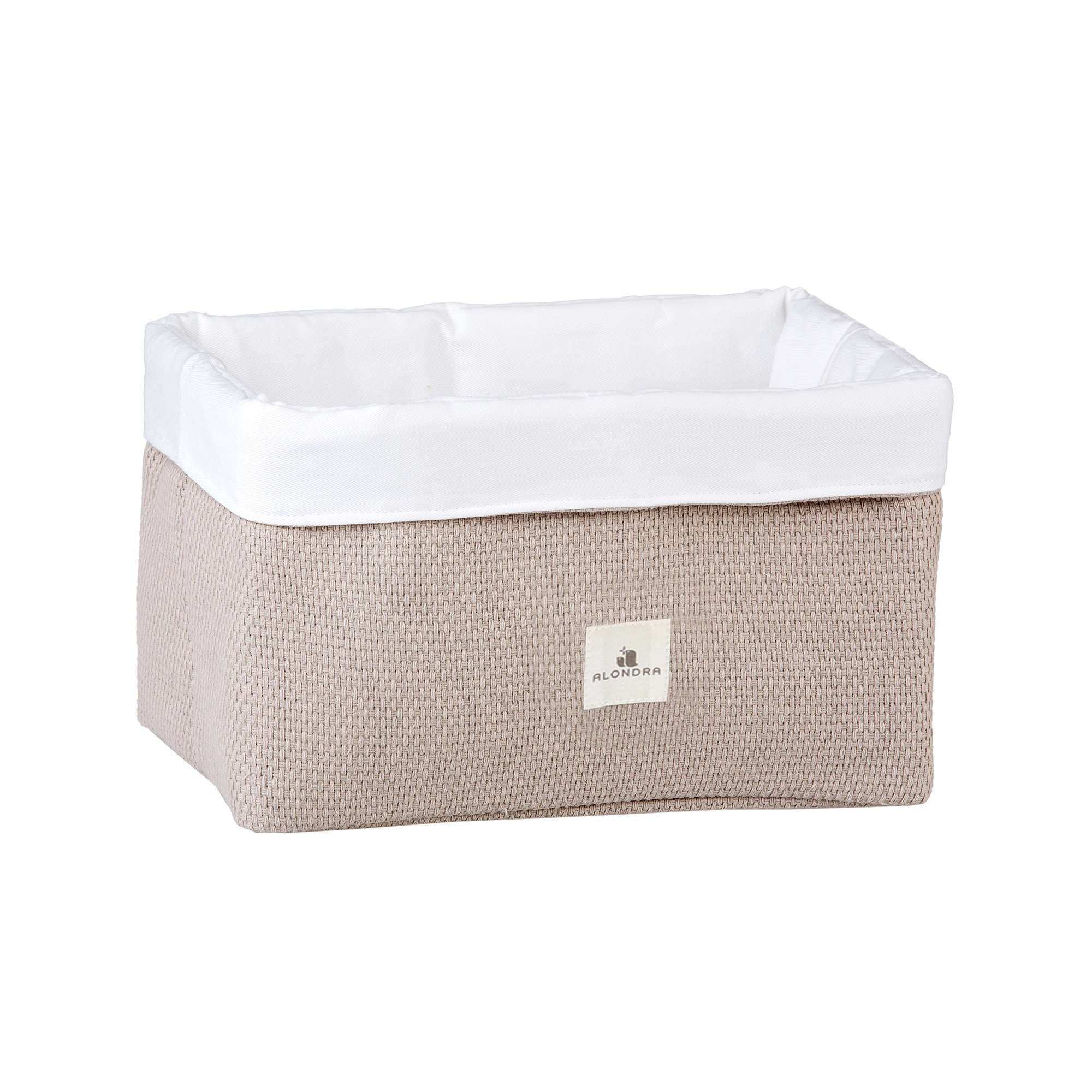 Cesta cajón infantil portacolonias para cuna convertible color beige