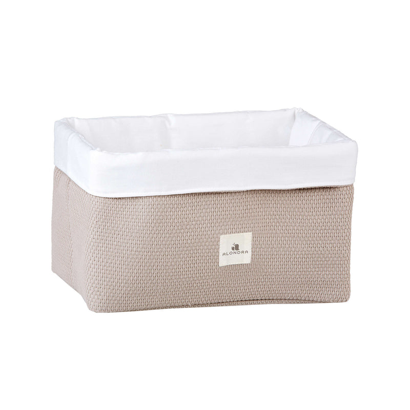 Cesta cajón infantil portacolonias para cuna convertible color beige