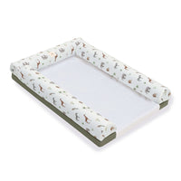 Cambiador bebé de 60x90 cm en blanco con estampado de animales de jungla