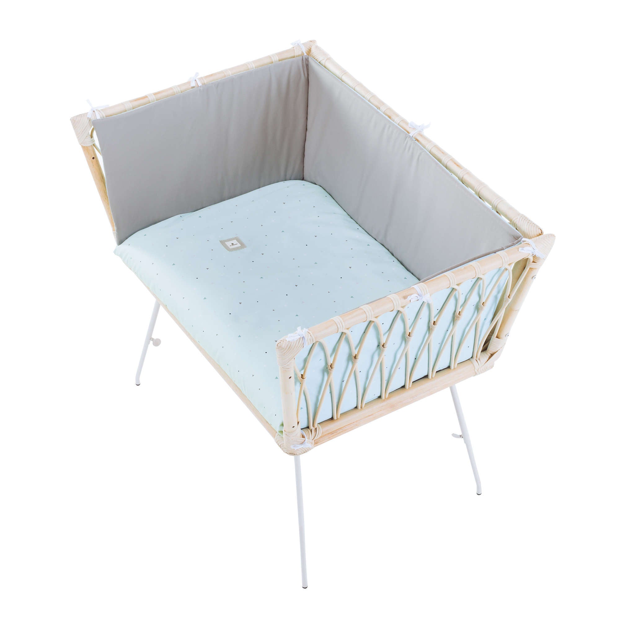 Minicuna de ratán para bebé de 50x80 cm · Moai RC1600-N99