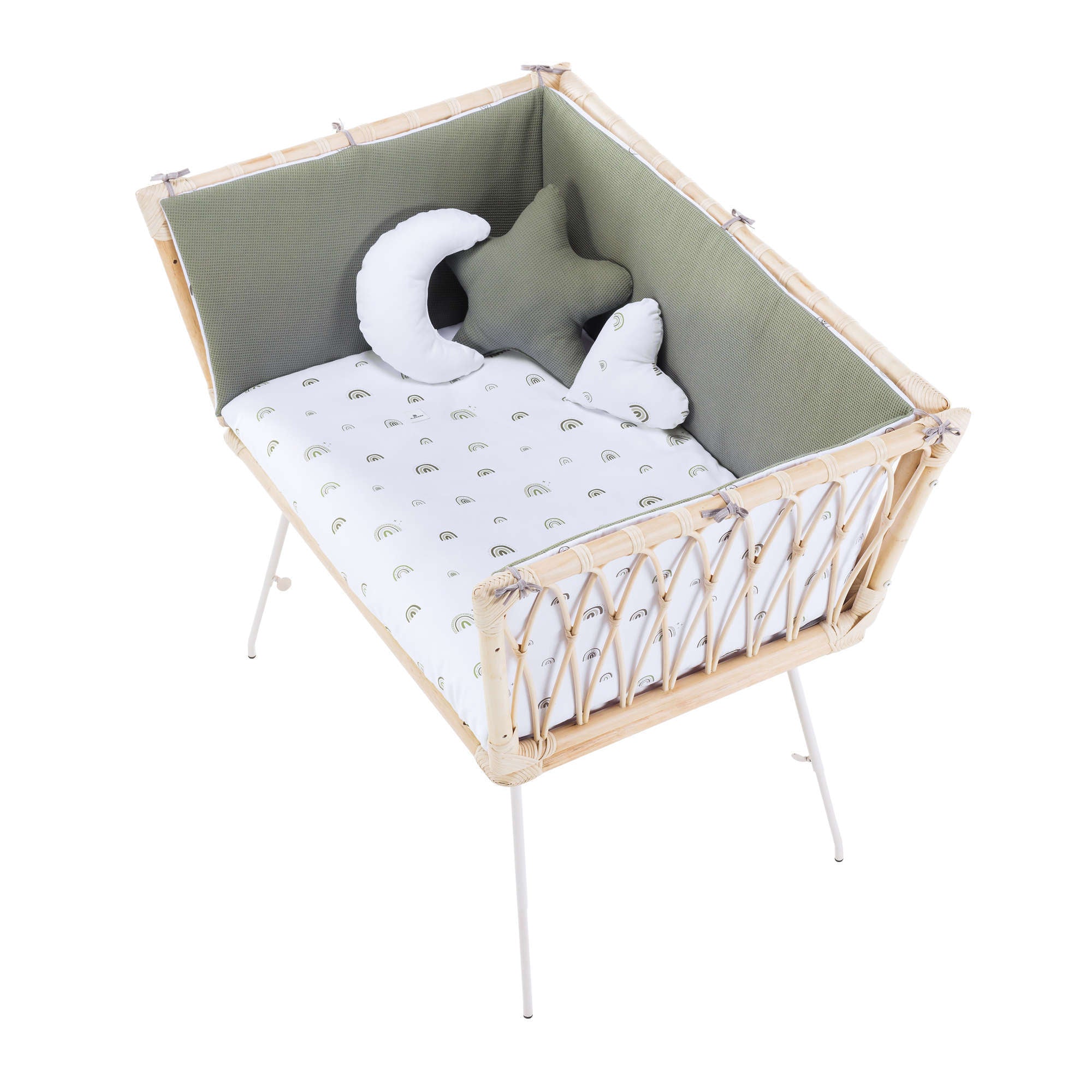 Minicuna de ratán para bebé de 50x80 cm · Moai RC1600-N99