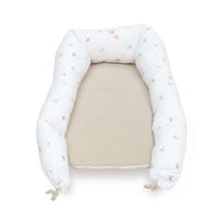 Nido colecho bebés (con cuña) hojas beige · Nandina 666C-116