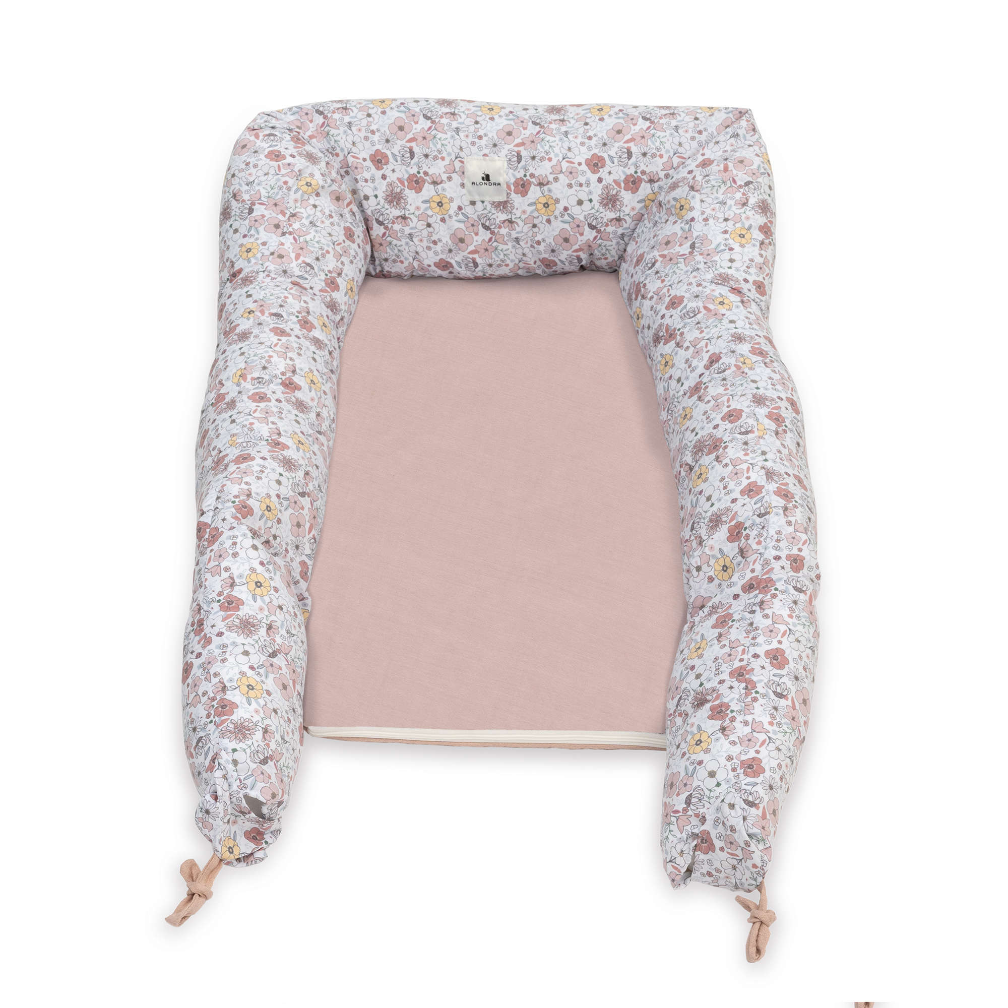 Nido colecho bebés (con cuña) flores rosa · Liberty 666C-132