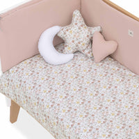 Protector cuna 60x120 cm (desenfundable) rosa pastel · Liberty 607A-132