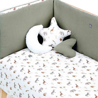 Protector cuna 60x120 cm (reversible) estampado jungla · Natura 607-147