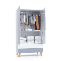 Armario infantil (2 puertas/2 cajones) con patas madera · Nomad