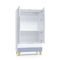 Armario infantil (2 puertas/2 cajones) con patas madera · Nomad
