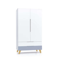 Armario infantil (2 puertas/2 cajones) con patas madera · Nomad