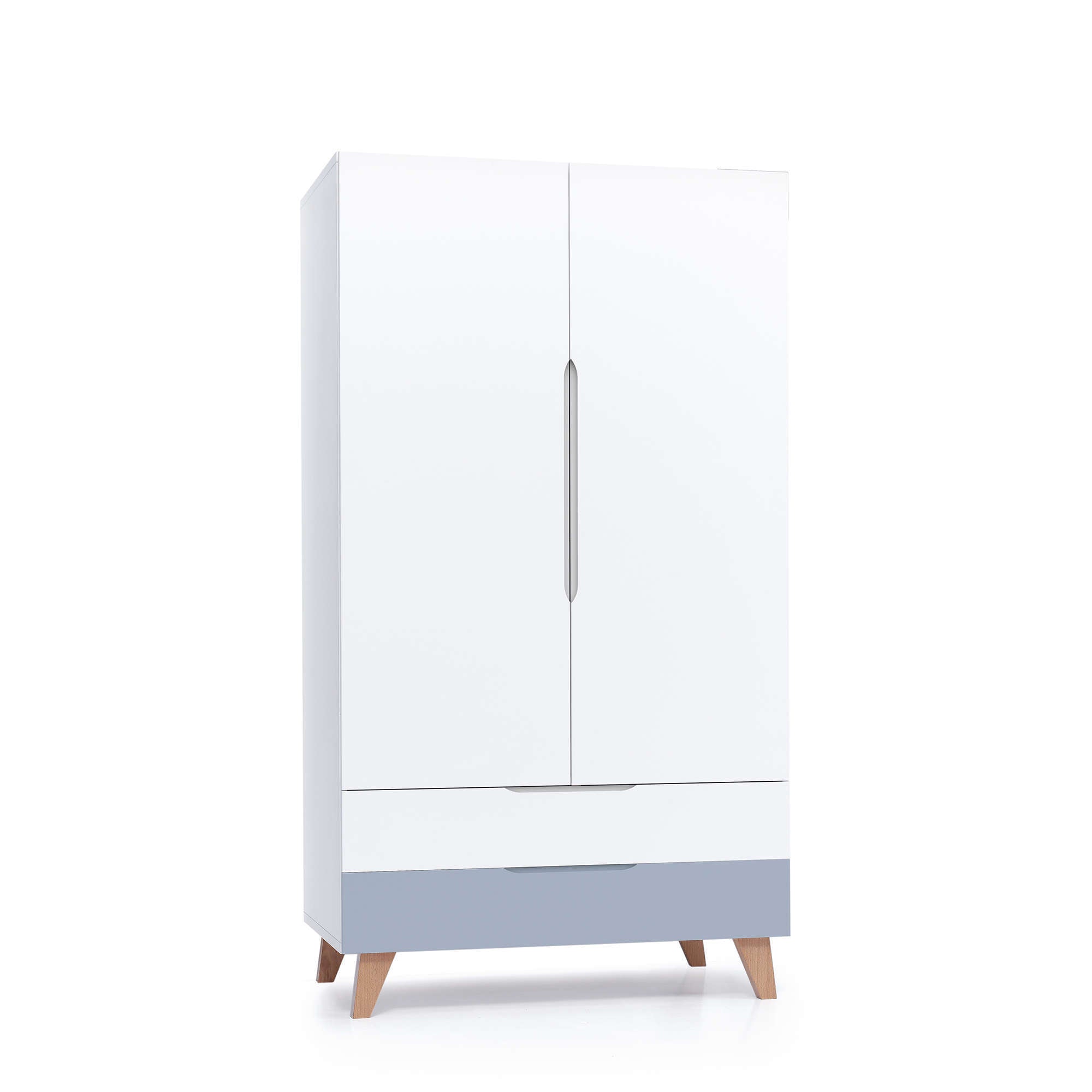 Armario infantil nórdico de 110 cm con patas de madera · Lifestyle