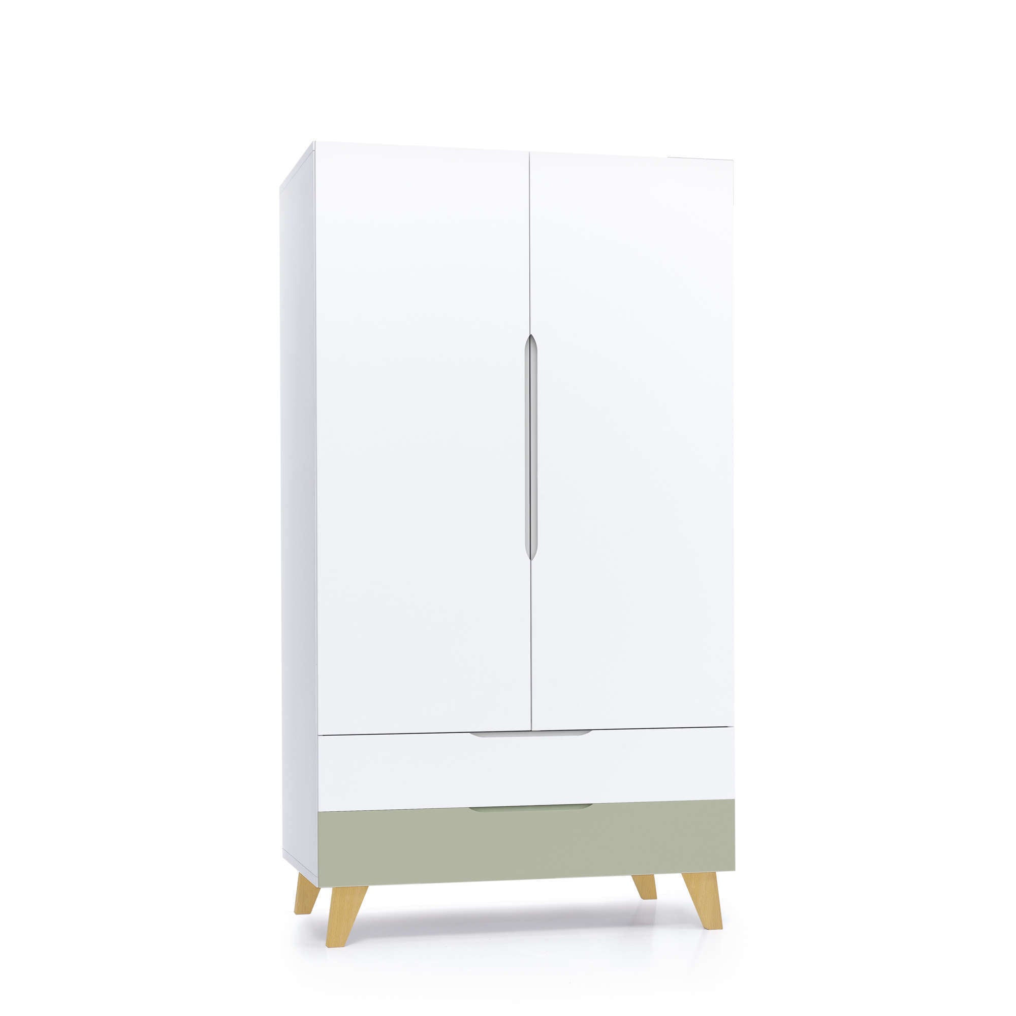 Armario infantil (2 puertas/2 cajones) con patas madera · Nomad