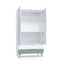 Armario infantil (2 puertas/2 cajones) con patas madera · Nomad