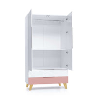 Armario infantil (2 puertas/2 cajones) con patas madera · Nomad