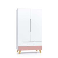 Armario infantil (2 puertas/2 cajones) con patas madera · Nomad