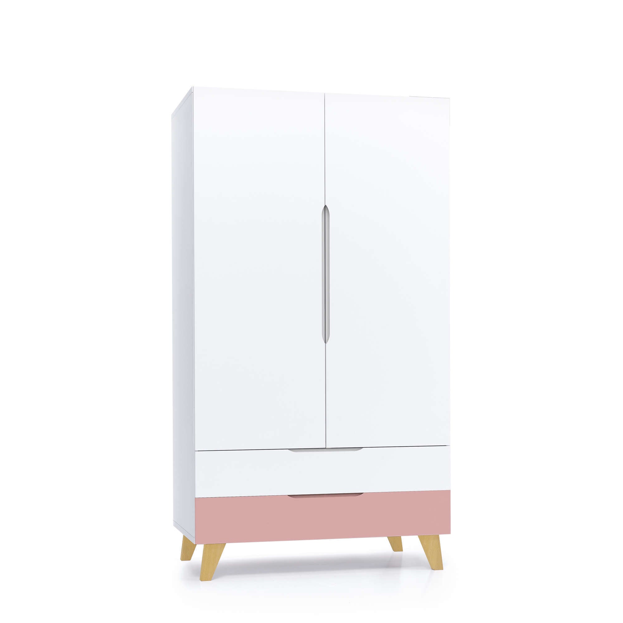 Armario infantil (2 puertas/2 cajones) con patas madera · Nomad