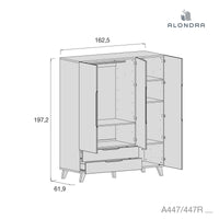 Dormitorio infantil grande en blanco, madera y verde eucalipto · Lifestyle Plus+ Eucalypto