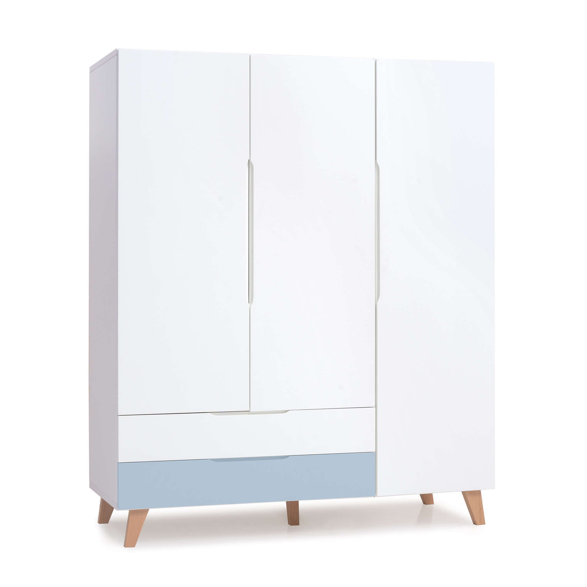 Armario infantil (3 puertas) estilo nórdico patas madera · A447R Lifestyle Plus+
