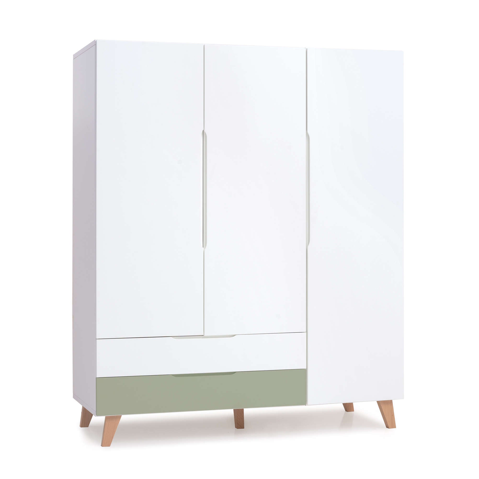 Armario infantil (3 puertas) estilo nórdico patas madera · A447R Lifestyle Plus+