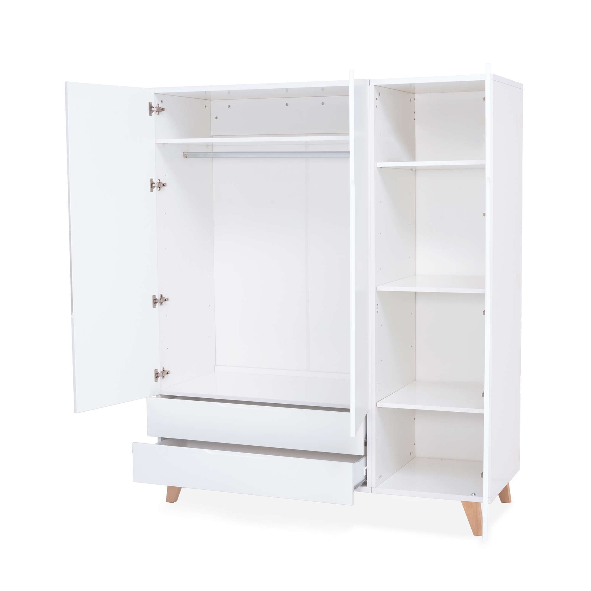 Armario infantil (3 puertas) estilo nórdico patas madera · A447R Lifestyle Plus+