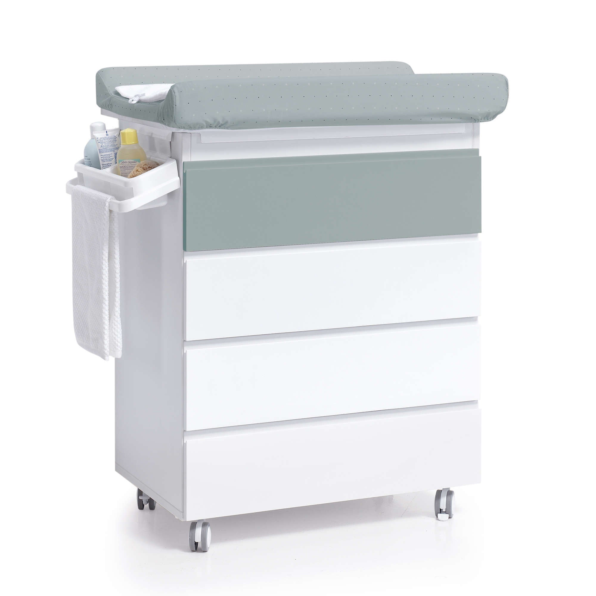 Mueble bañera con ruedas y cambiador · Kubo B751