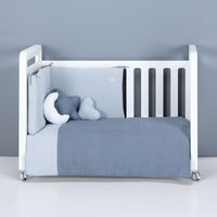 Set nórdico y protector cuna 70x140 cm azul · 9L2NG-121 Alba Blu
