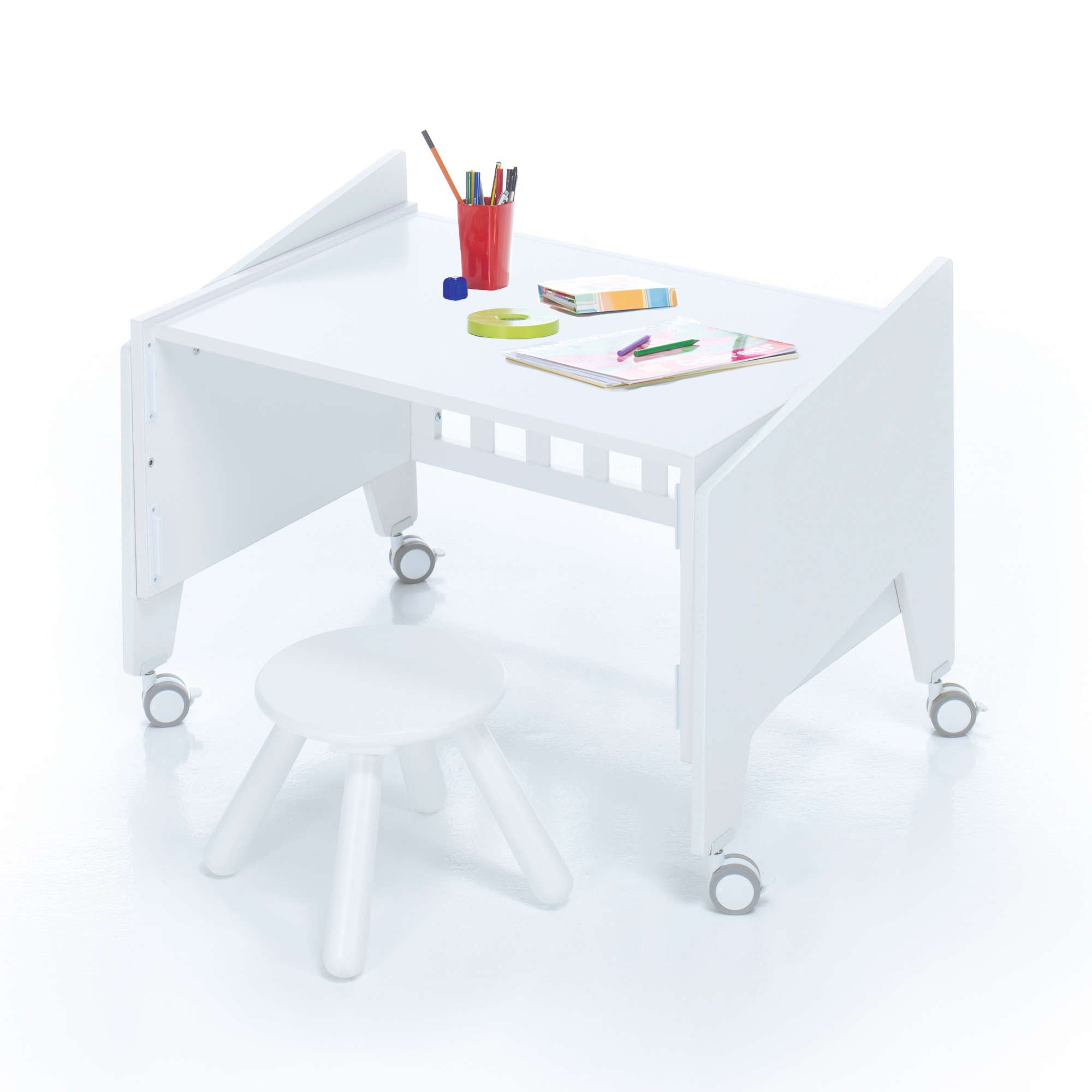 Minicuna de colecho 50x80 cm para bebé (5en1) blanca · Equo