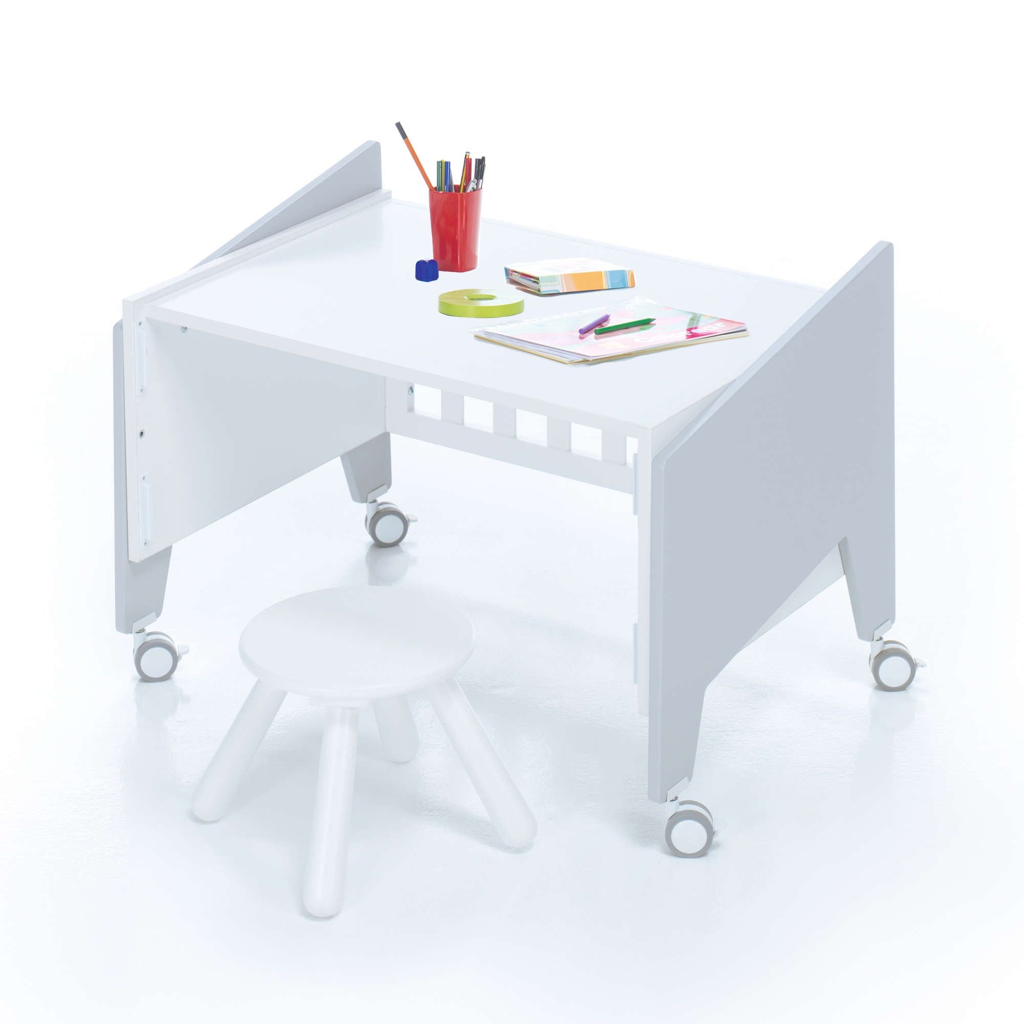 Minicuna de colecho 50x80 cm para bebé (5en1) blanca/gris · Equo