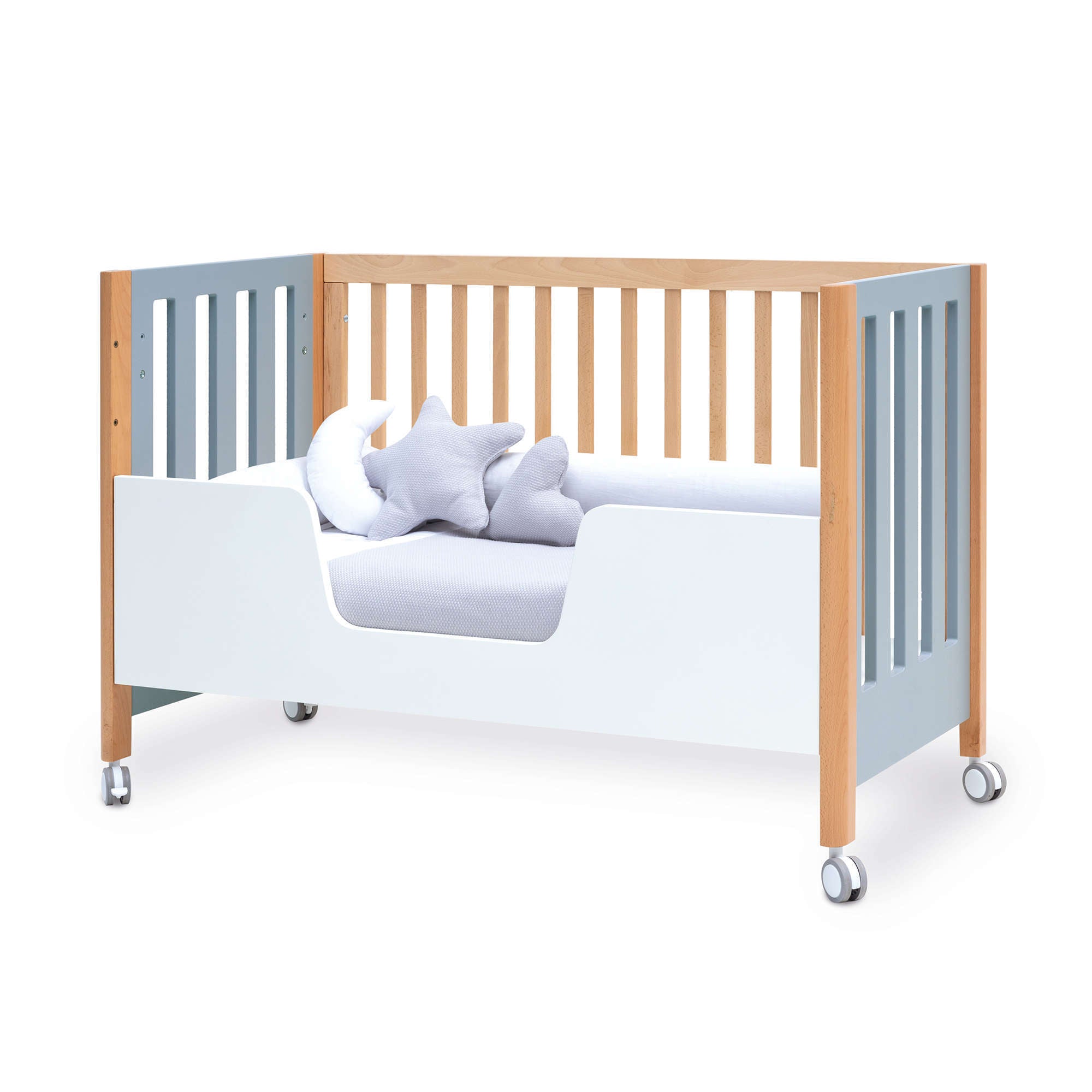 Cuna colecho 60x120 cm (5en1) madera/azul · Occa C166-M9541