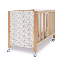 Cuna 60x120 cm madera con vinilo flores rosa · Ombra Liberty C167V-M9577-132