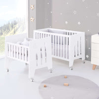 Minicuna 60x80 cm y cuna 60x120 cm (7en1) blanca · Omni Tre White C181T-M7700