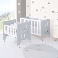 Minicuna 60x80 cm y cuna 60x120 cm (7en1) gris · Omni Tre Grey C181T-M7778