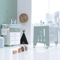 Cuna colecho 60x120 cm (5en1) verde eucalipto · Omni Due Eucalyptus C181D-M7757