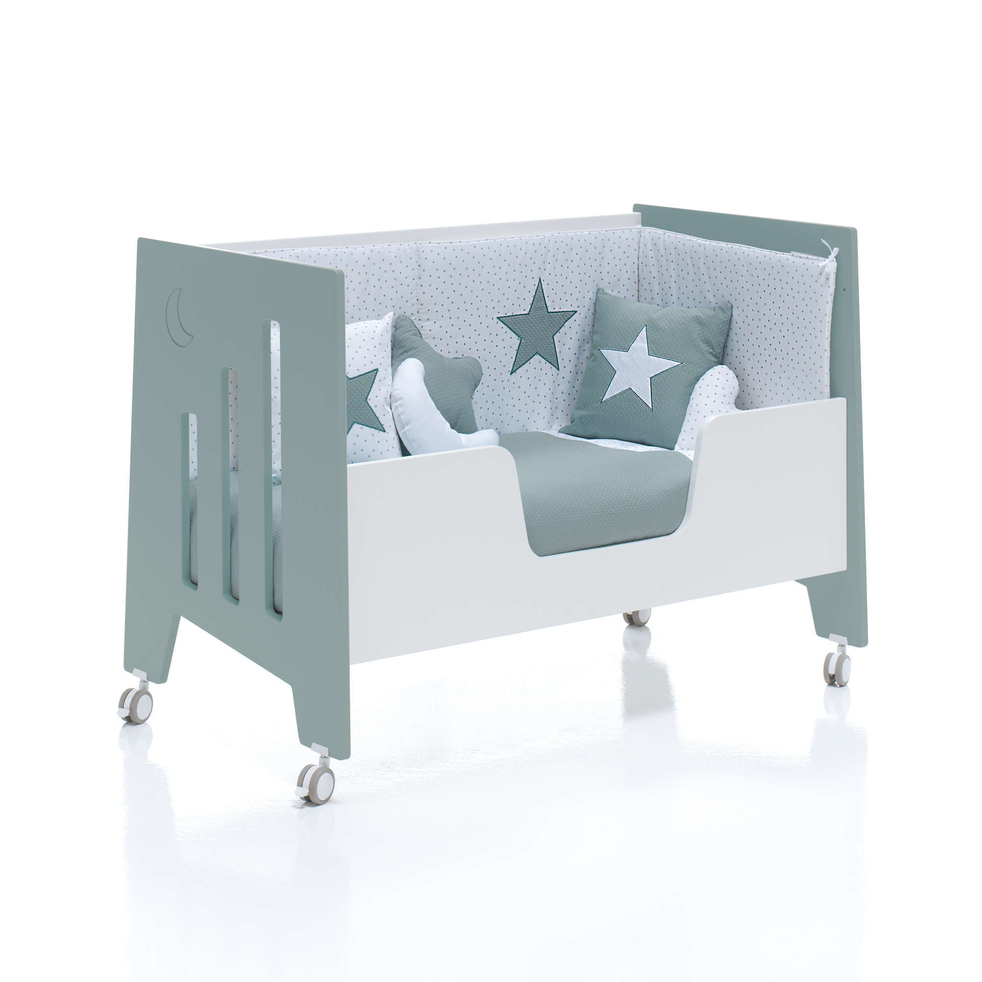 Cuna colecho 60x120 cm (5en1) verde eucalipto · Omni Due Eucalyptus C181D-M7757