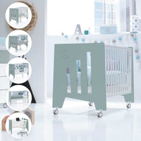 Cuna colecho 60x120 cm (5en1) verde eucalipto · Omni Due Eucalyptus C181D-M7757