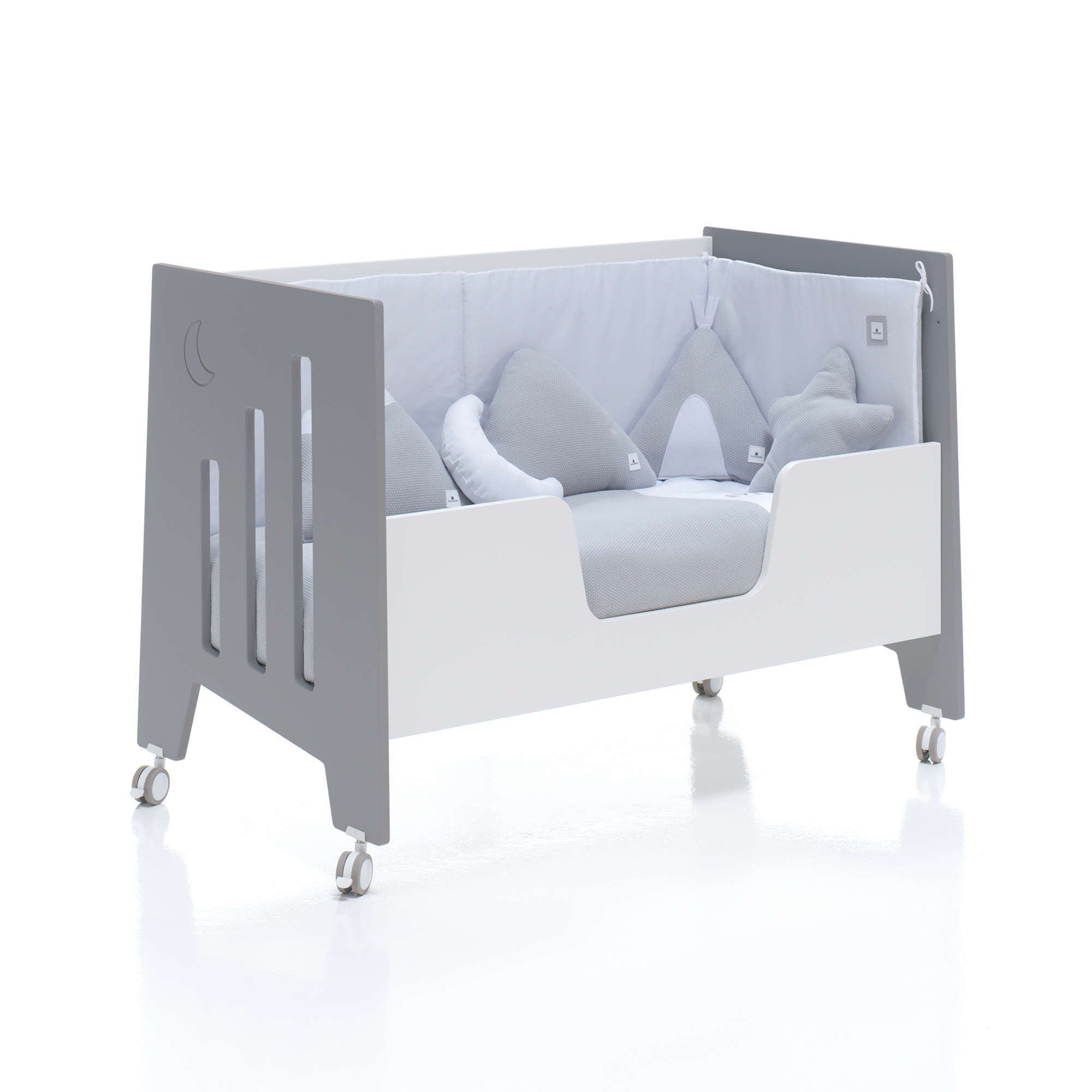 Cuna colecho 60x120 cm (5en1) blanco/antracita · Omni Due Antracita C181D-M7758