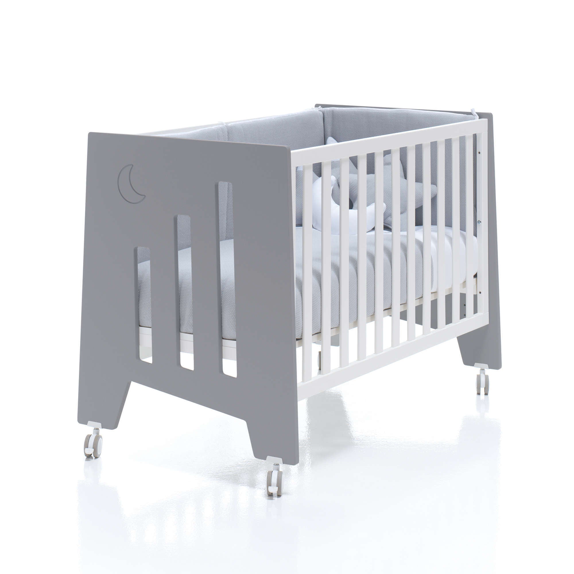 Cuna colecho 60x120 cm (5en1) blanco/antracita · Omni Due Antracita C181D-M7758