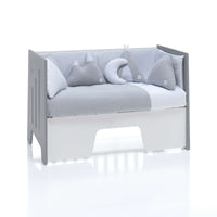 Cuna colecho 60x120 cm (5en1) blanco/antracita · Omni Due Antracita C181D-M7758