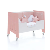 Cuna colecho 60x120 cm (5en1) rosa/blanco · Omni Due Quarzo C181D-M7759