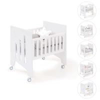 Minicuna de colecho (5en1) con ruedas 60x80 cm blanca · Omni Uno White C181A-M7700