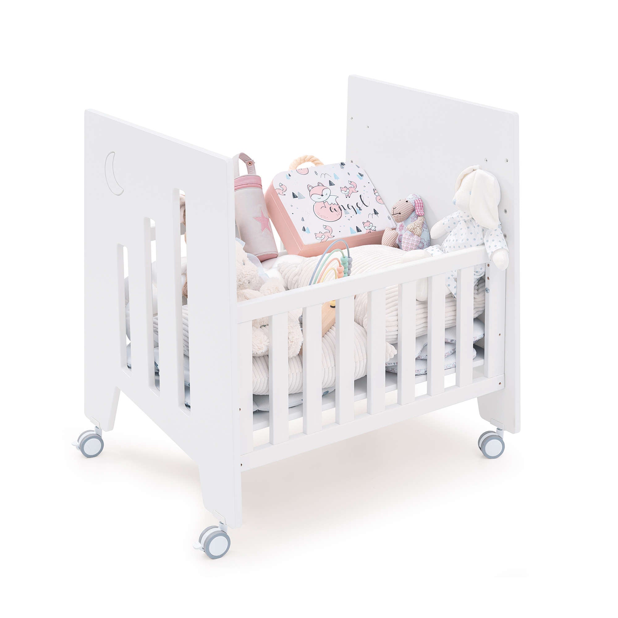 Minicuna 60x80 cm y cuna 60x120 cm (7en1) blanca · Omni Tre White C181T-M7700