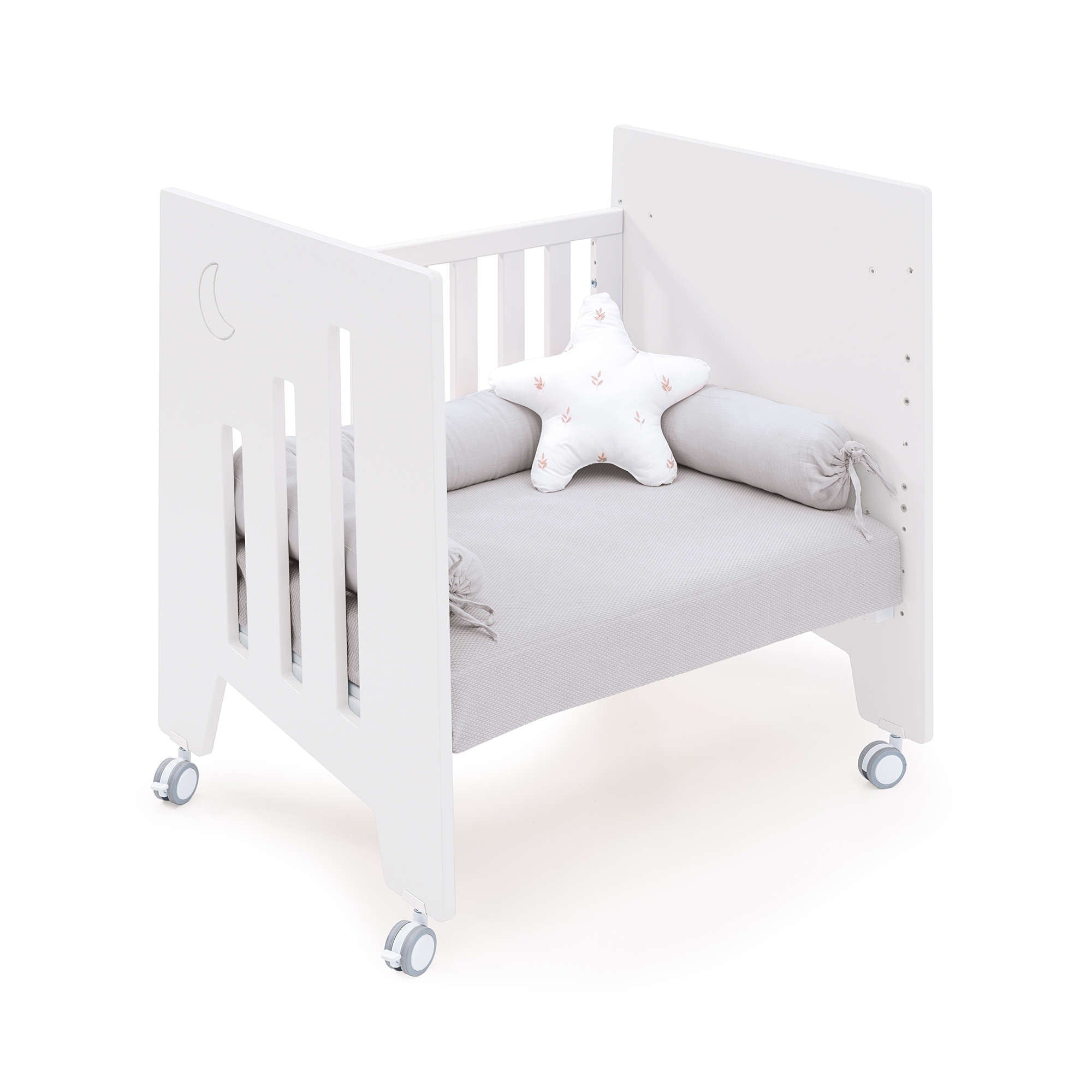 Minicuna 60x80 cm y cuna 60x120 cm (7en1) blanca · Omni Tre White C181T-M7700