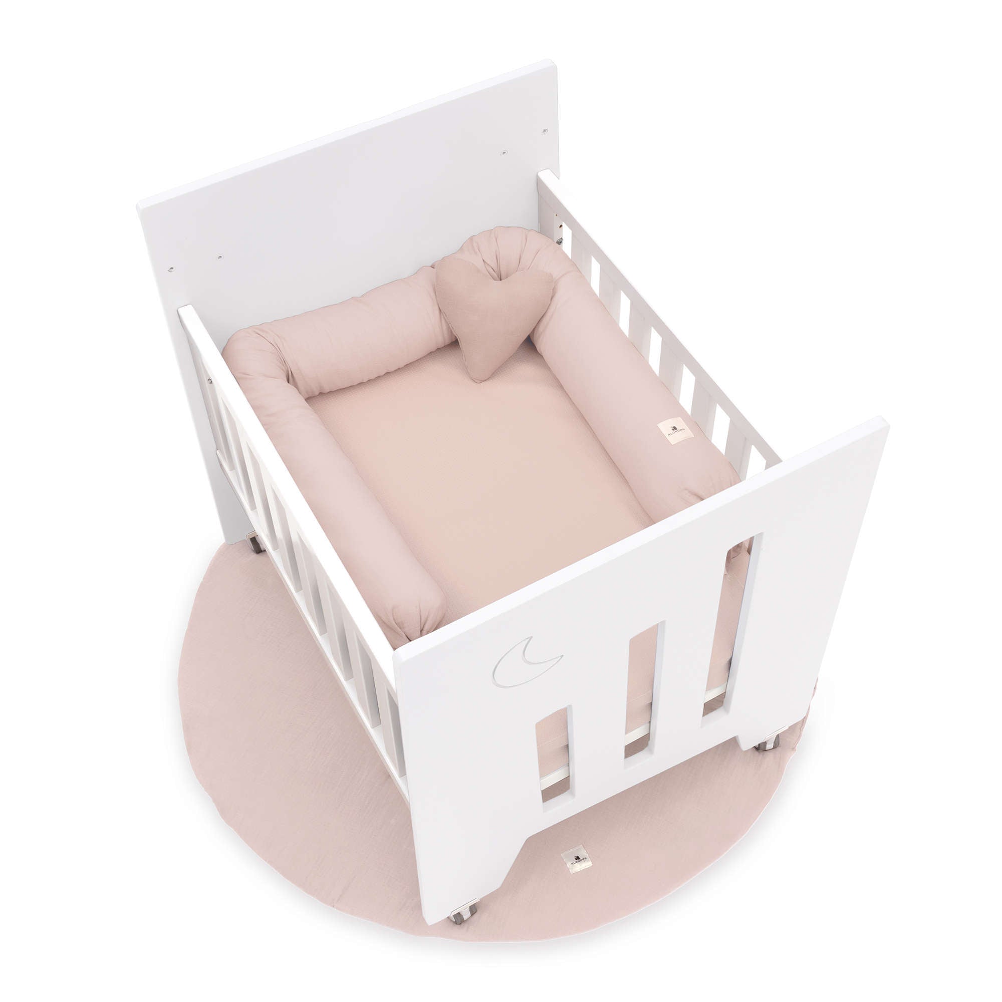 Minicuna de colecho (5en1) con ruedas 60x80 cm blanca · Omni Uno White C181A-M7700