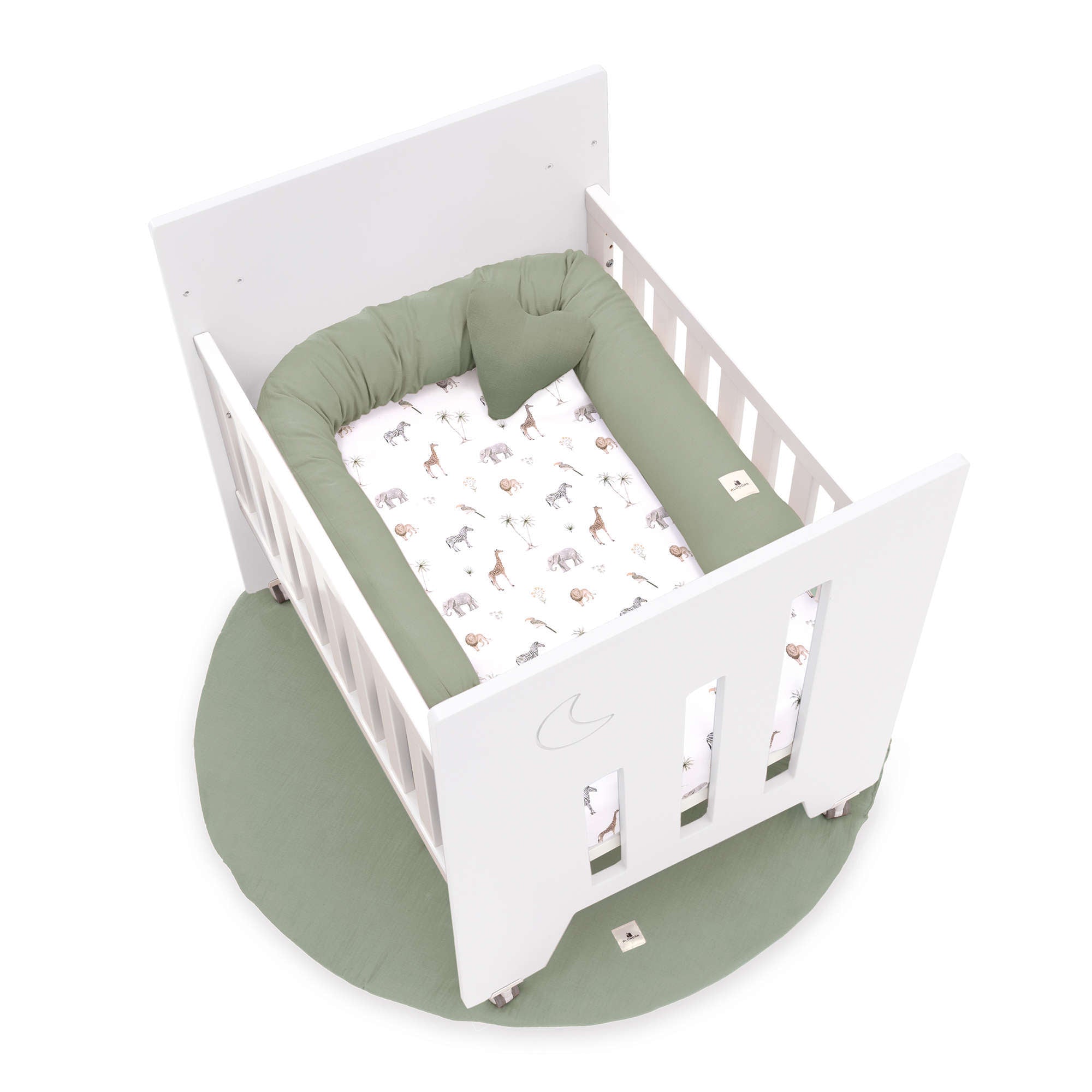 Minicuna de colecho (5en1) con ruedas 60x80 cm blanca · Omni Uno White C181A-M7700