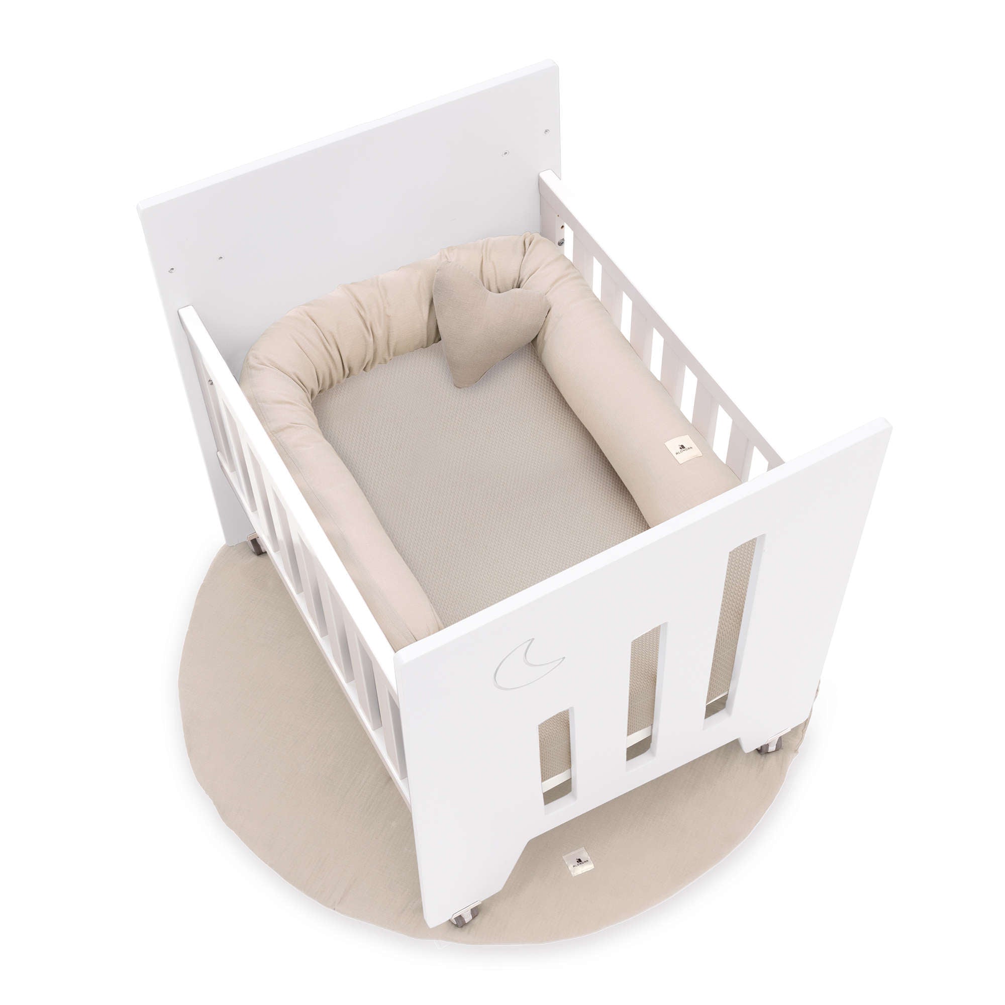 Minicuna de colecho (5en1) con ruedas 60x80 cm blanca · Omni Uno White C181A-M7700