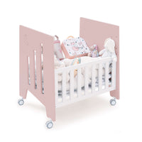 Minicuna 60x80 cm y cuna 60x120 cm (7en1) rosa claro · Omni Tre Flamingo C181T-M7742