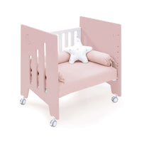 Minicuna 60x80 cm y cuna 60x120 cm (7en1) rosa claro · Omni Tre Flamingo C181T-M7742
